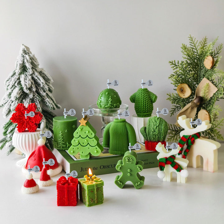 Weihnachtsbaumförmige Kerze