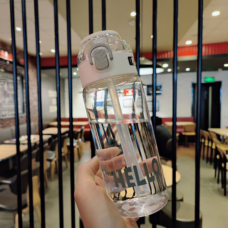 Damen Ergonomische Trinkflasche mit integriertem Strohhalm Karnz