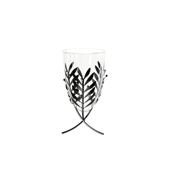 Elegante Blattmuster dekoratives Glas