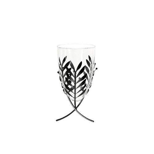 Elegante Blattmuster dekoratives Glas