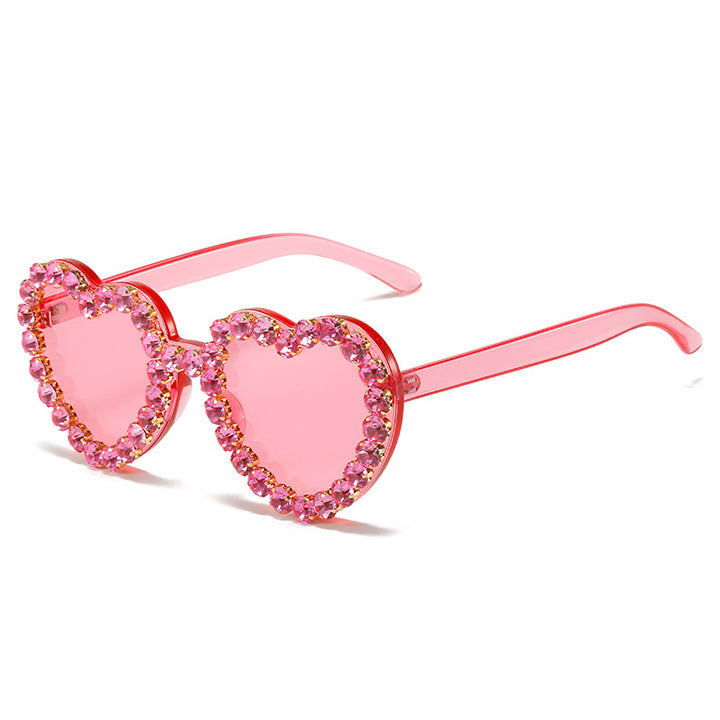 Herzförmige Glamour Sonnenbrille Karnz