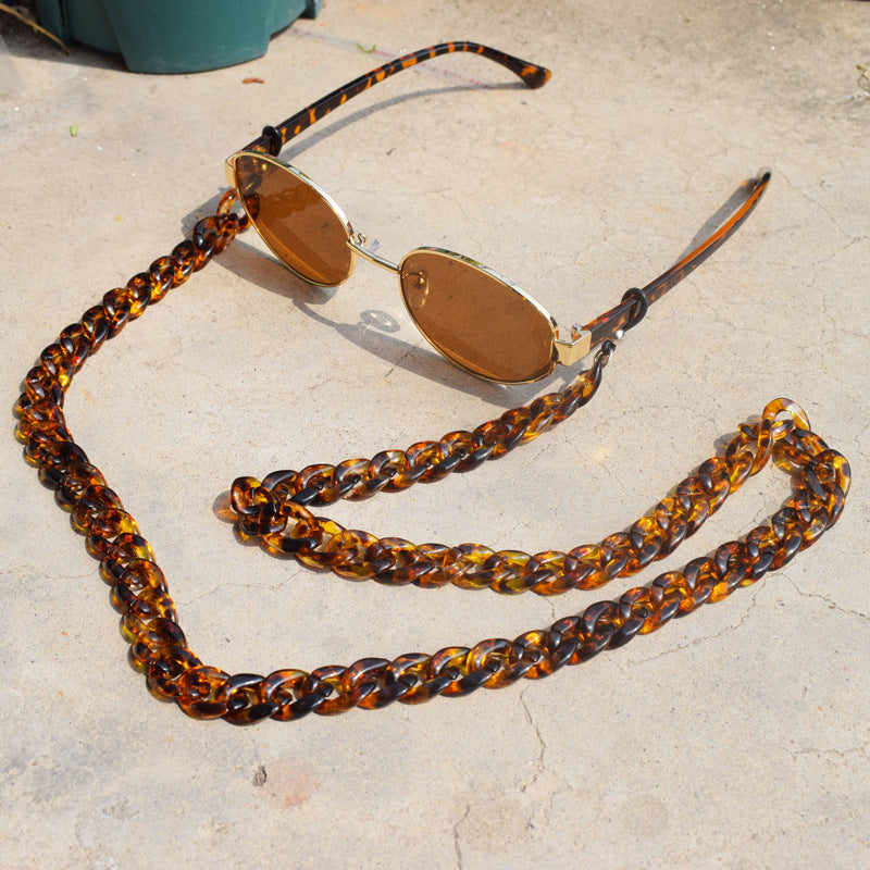 Stilvolle Schildpatt Brille Kette Karnz