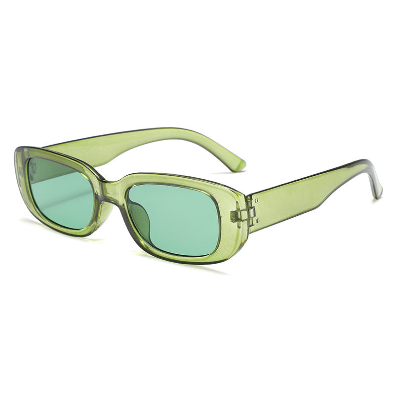 Damen Modische rechteckige Sonnenbrille mit verstellbaren Nasenstege Karnz