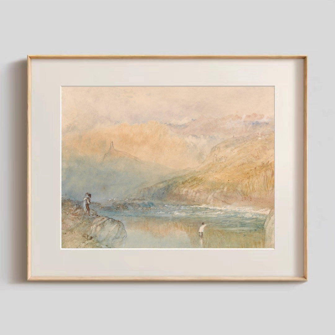 Rahmenbild malerisches Wasserfallkunstwerk