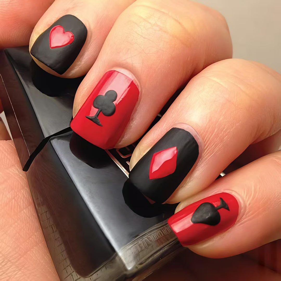 Kreatives Spielkarten Nageldesignset Karnz