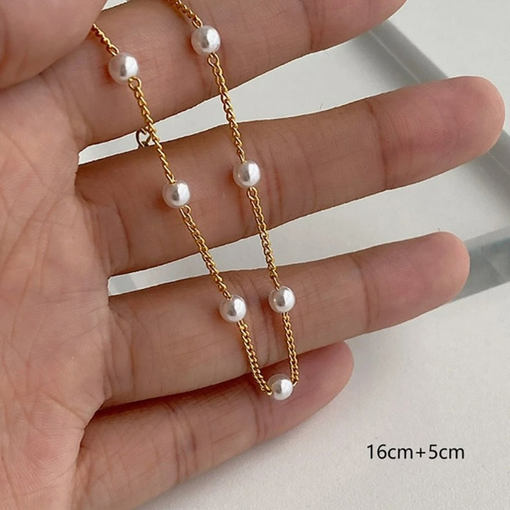 Elegante Perlenakzent-Kettenarmband Karnz