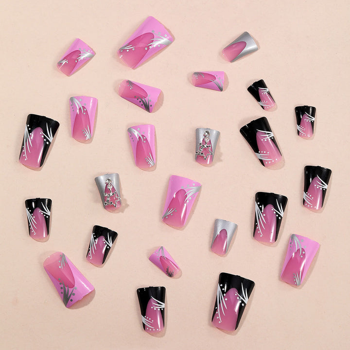 Stiletto Acryl Nagelkunst Verlängerungen mit modernem Design Karnz