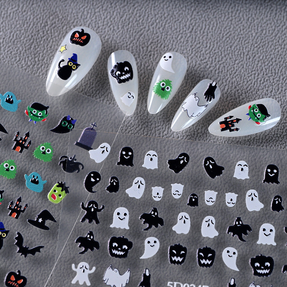 Halloween-Themen Nagelkunst Aufkleber Set