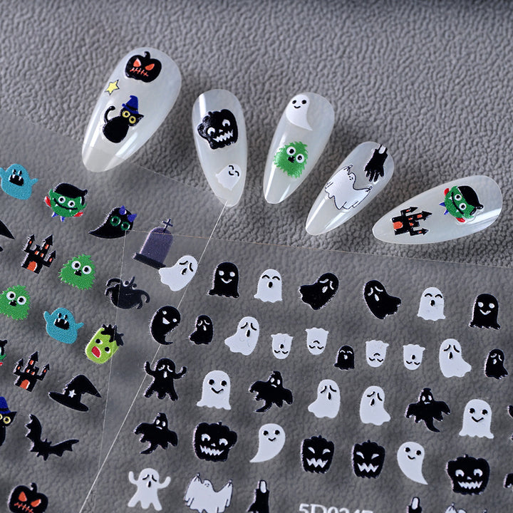 Halloween-Themen Nagelkunst Aufkleber Set