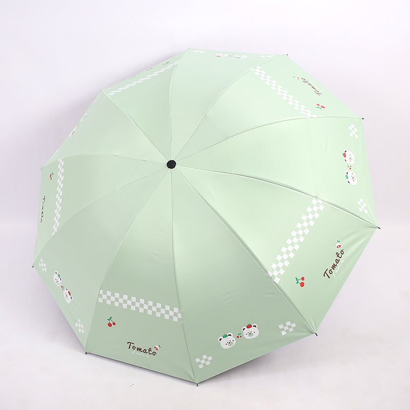 Damen Falt-Regenschirm mit kreativen Tiermotiven Karnz