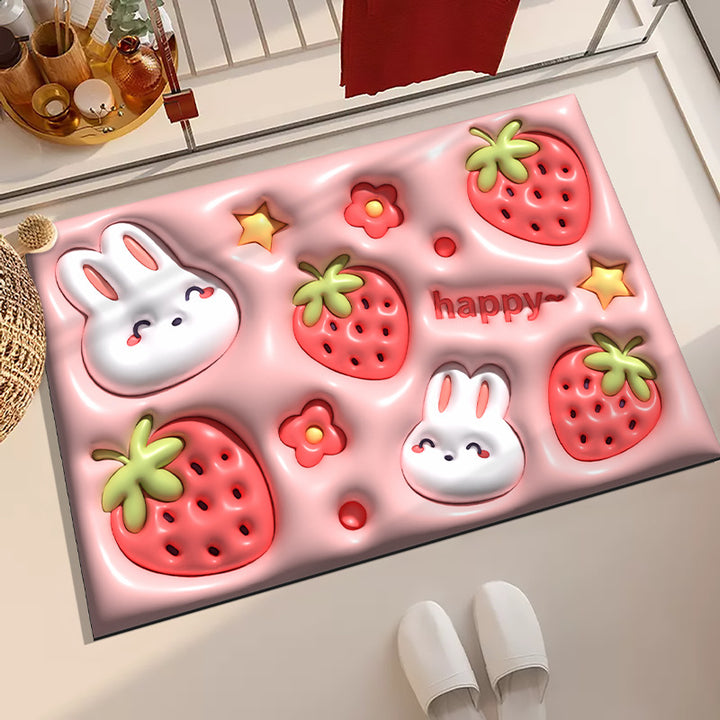 Badezimmer-Badematte mit floralem Muster
