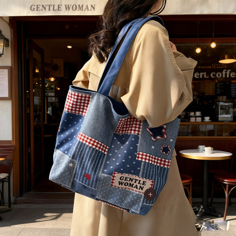 Chic Denim Patchrk Tragetasche Karnz