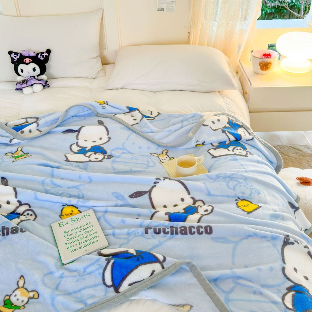 Damen weiche Fleece-Decke mit fröhlichem Kinderdesign Karnz