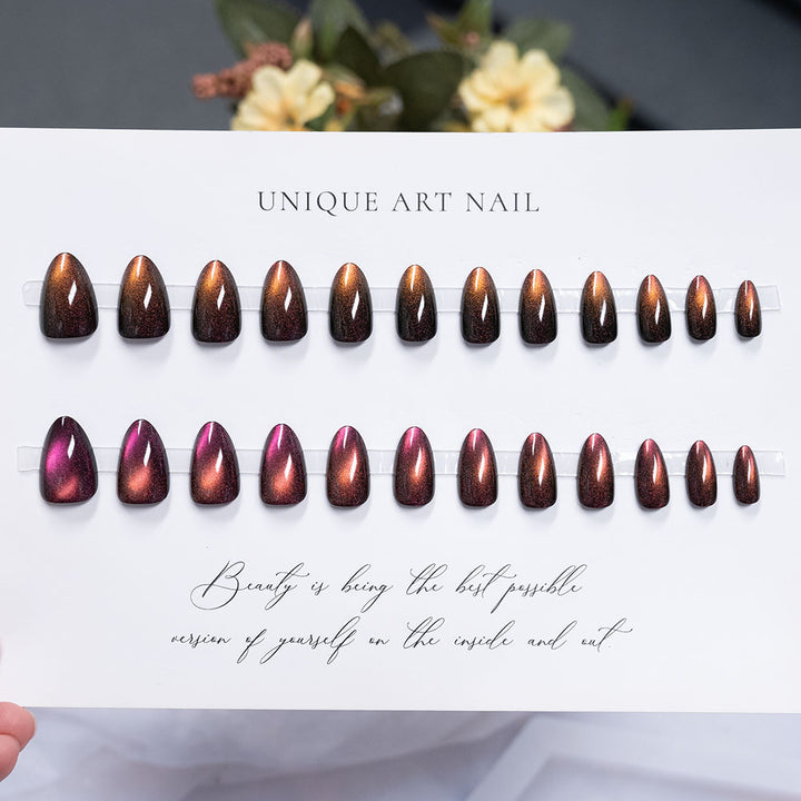 Glänzendes, langanhaltendes Press-On-Nagelset