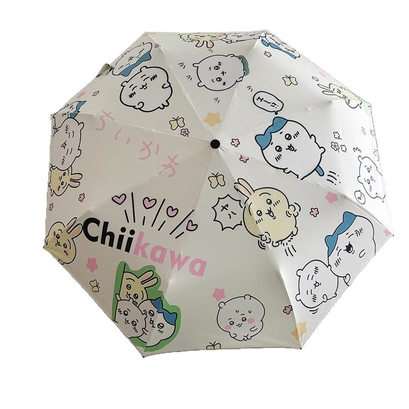 Damen Faltbarer Regenschirm mit niedlichen Cartoon-Motiven Karnz