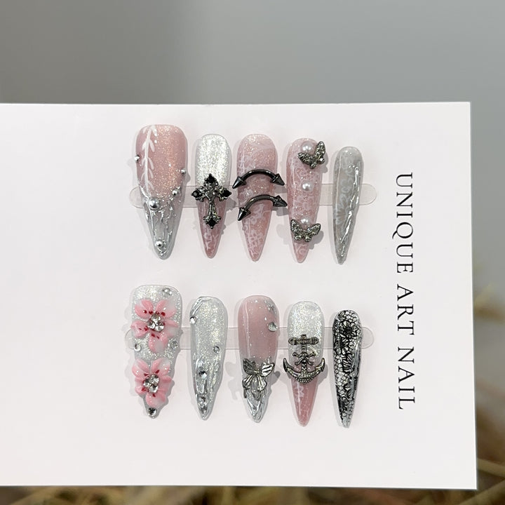 Dekoratives Press-On Nagelset