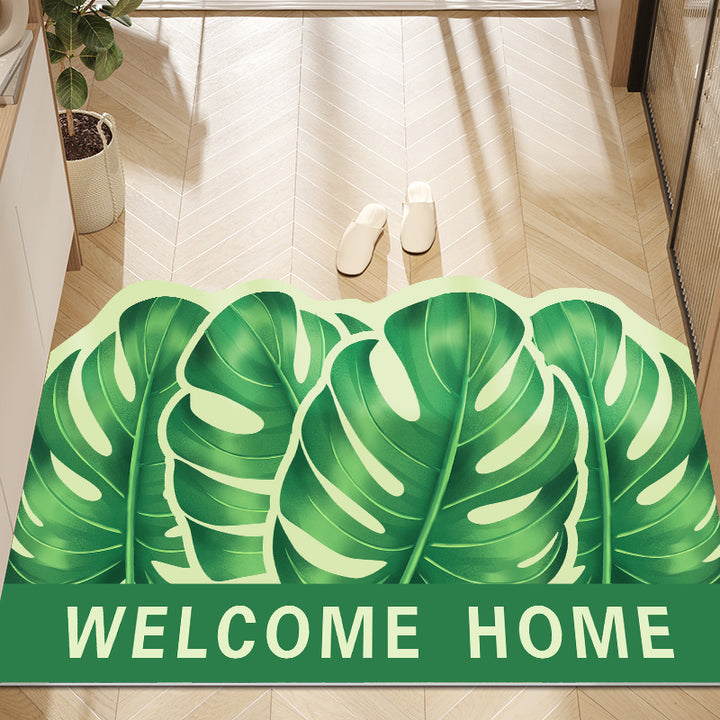 Inspirierende Monstera-Blatt Fußmatte