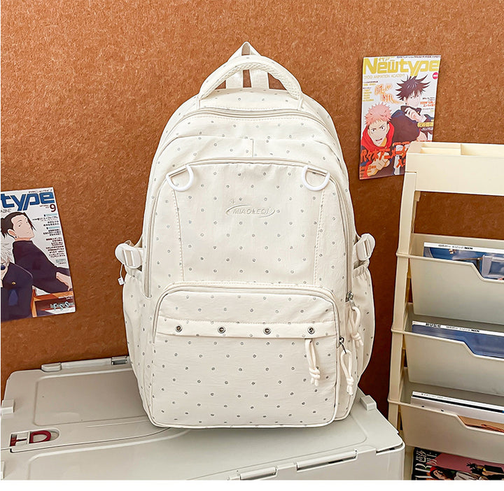 Stylischer Mehrfach-Taschen Rucksack mit niedlichen Accessoires Karnz