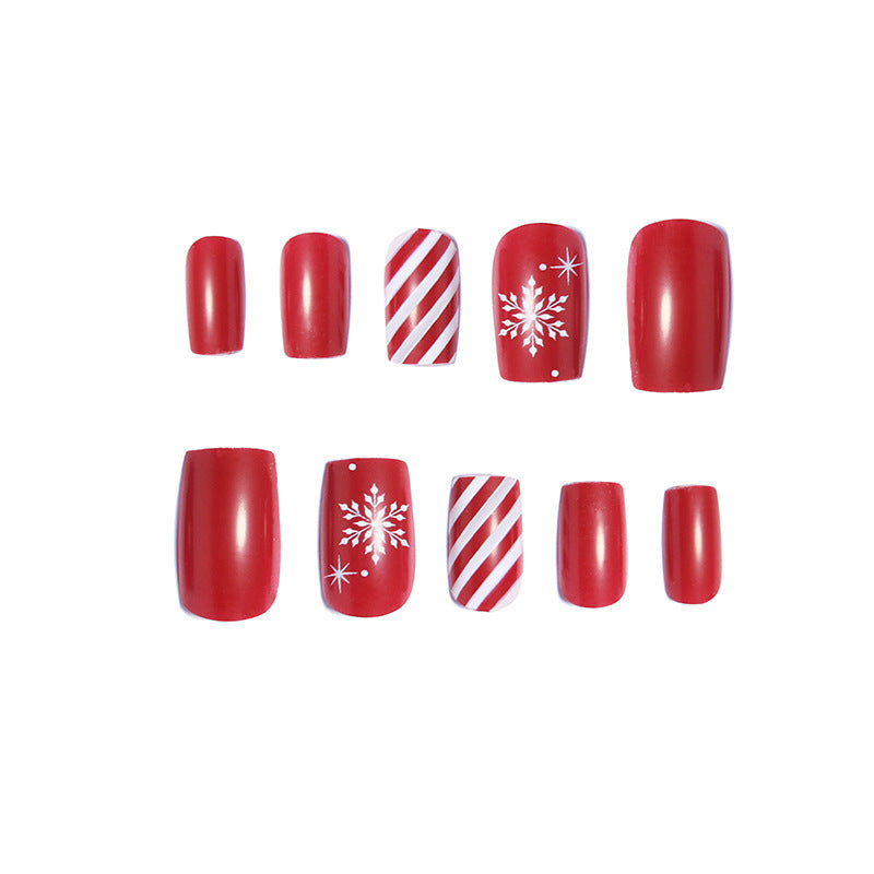 Künstlerisches Glitter Press-On Nagelset Karnz