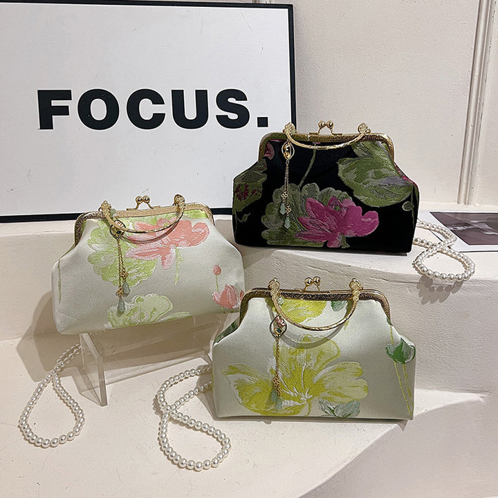 Vintage Floral Dressy Handtas