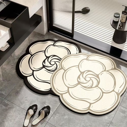 Elegante Blumenmuster-Badmatte für Badezimmer