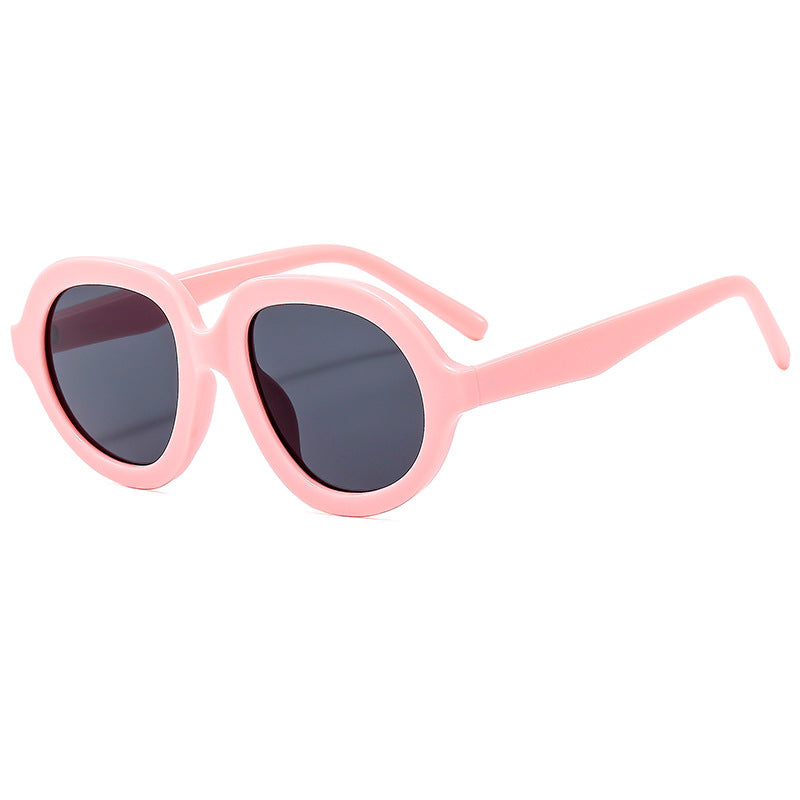 Damen modische Sonnenbrille mit breitem, ovalem Rahmen Karnz