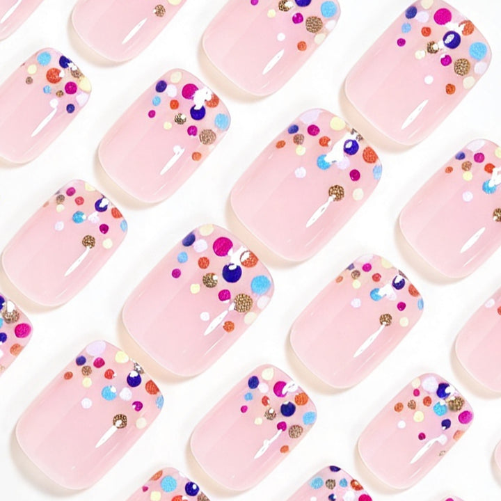Dekoratives Punktmuster Press-On Nail Art Karnz