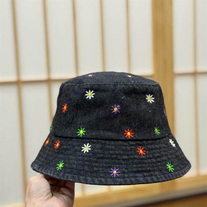 Bestickter Blumen Bucket Hat