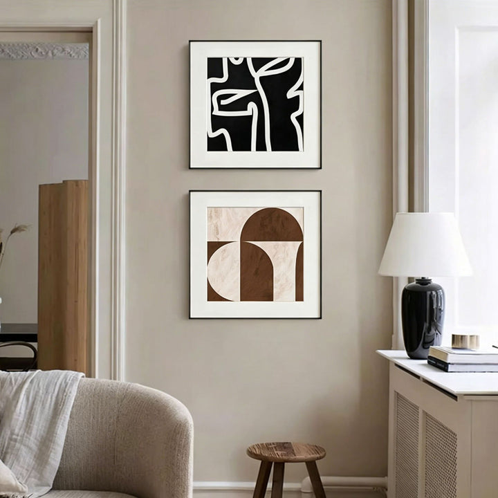 Abstrakte Kunst gerahmter Druck