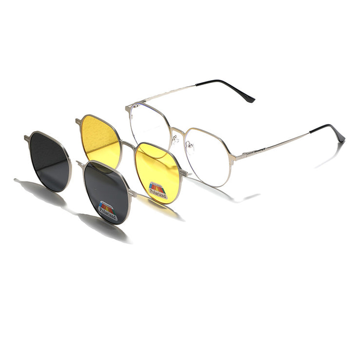 Damen modische Sonnenbrille mit unterschiedlichen Gläsern Karnz