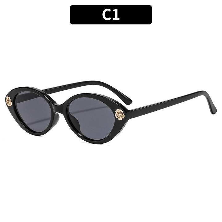 Elegante Vintage-inspirierte ovale Rahmen-Sonnenbrille