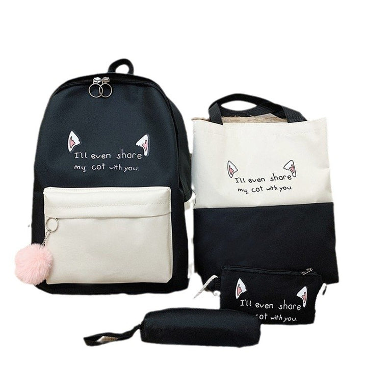 Fun-Themen Katzenprint Rucksack Set Karnz