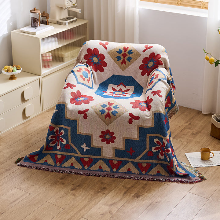 Künstlerische Jacquard-Wurfdecke