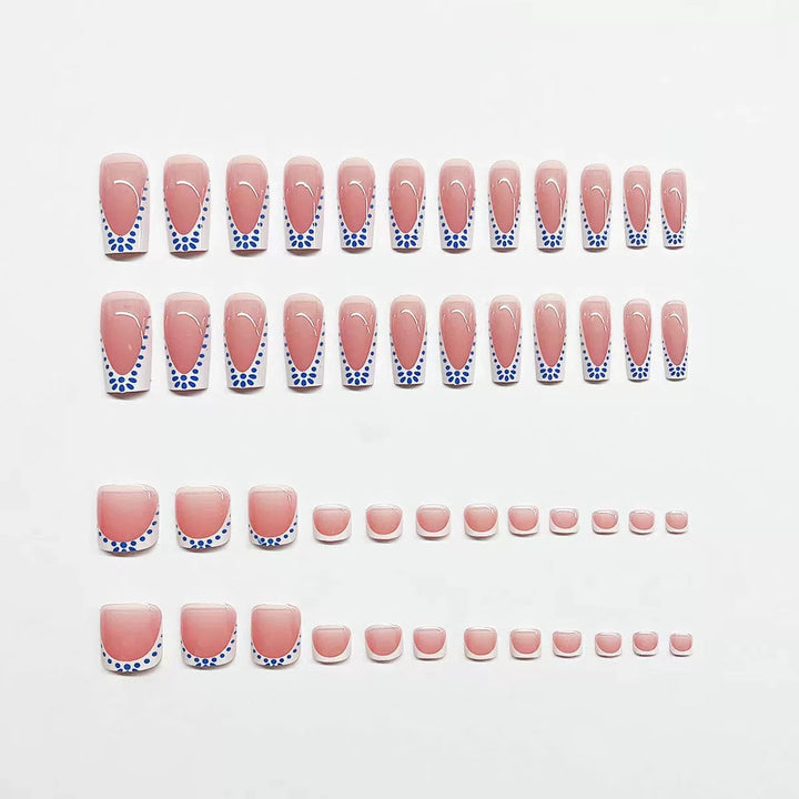 Künstlerisches französisches Spitzen-Nageldesign Karnz