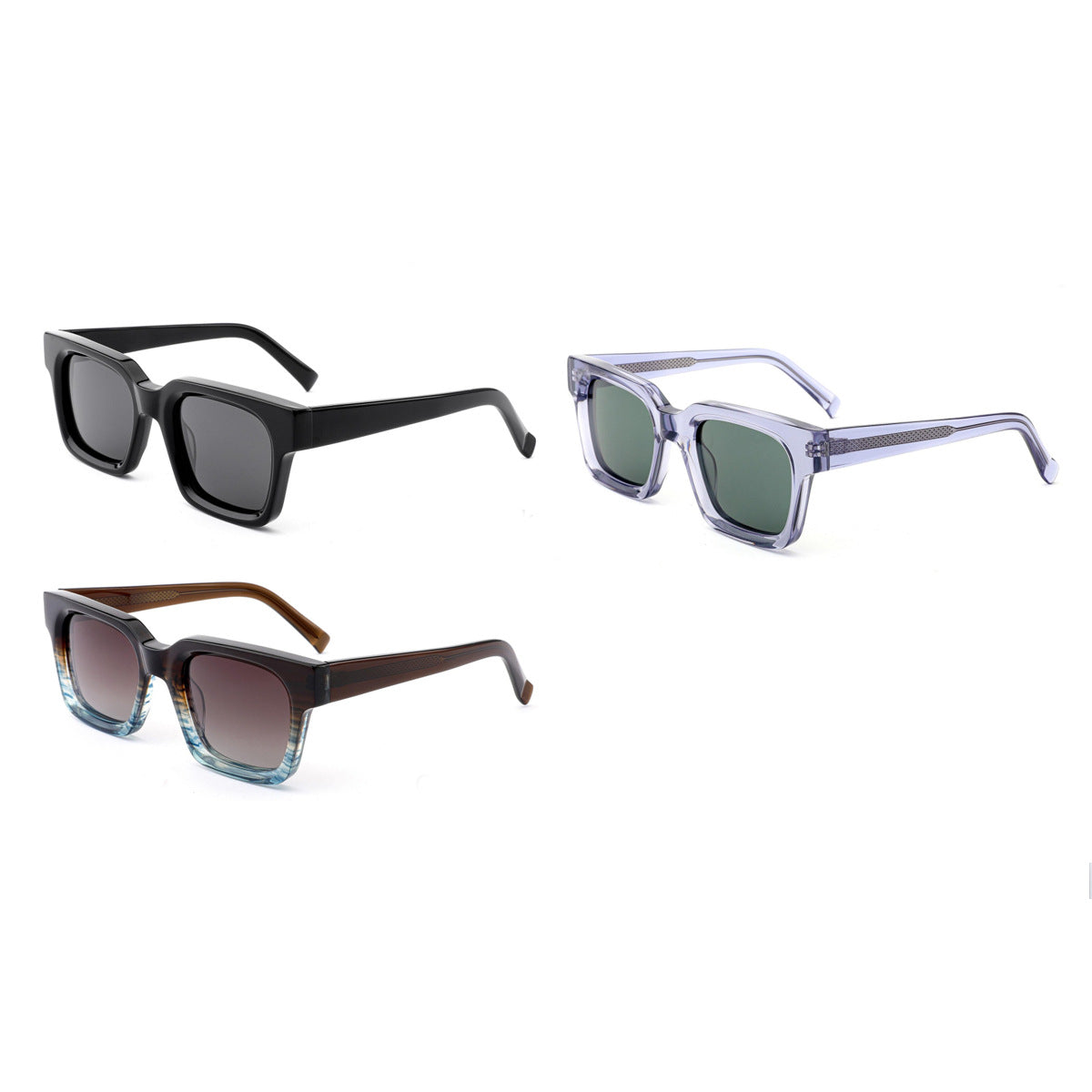 Damen modische Sonnenbrille mit markantem geometrischen Design und UV-Schutz Karnz
