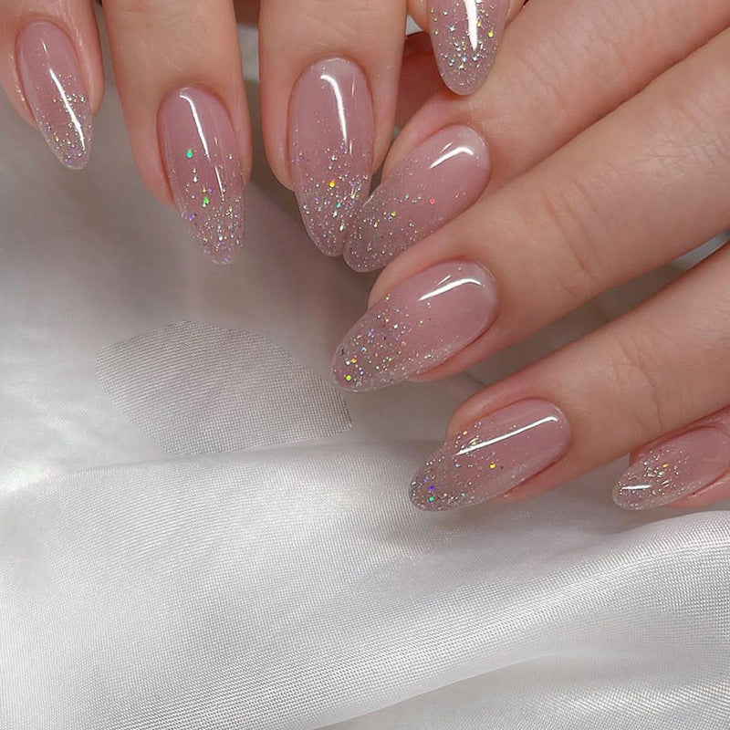 Elegante DIY Glitzernde Presse-Nagelset Karnz