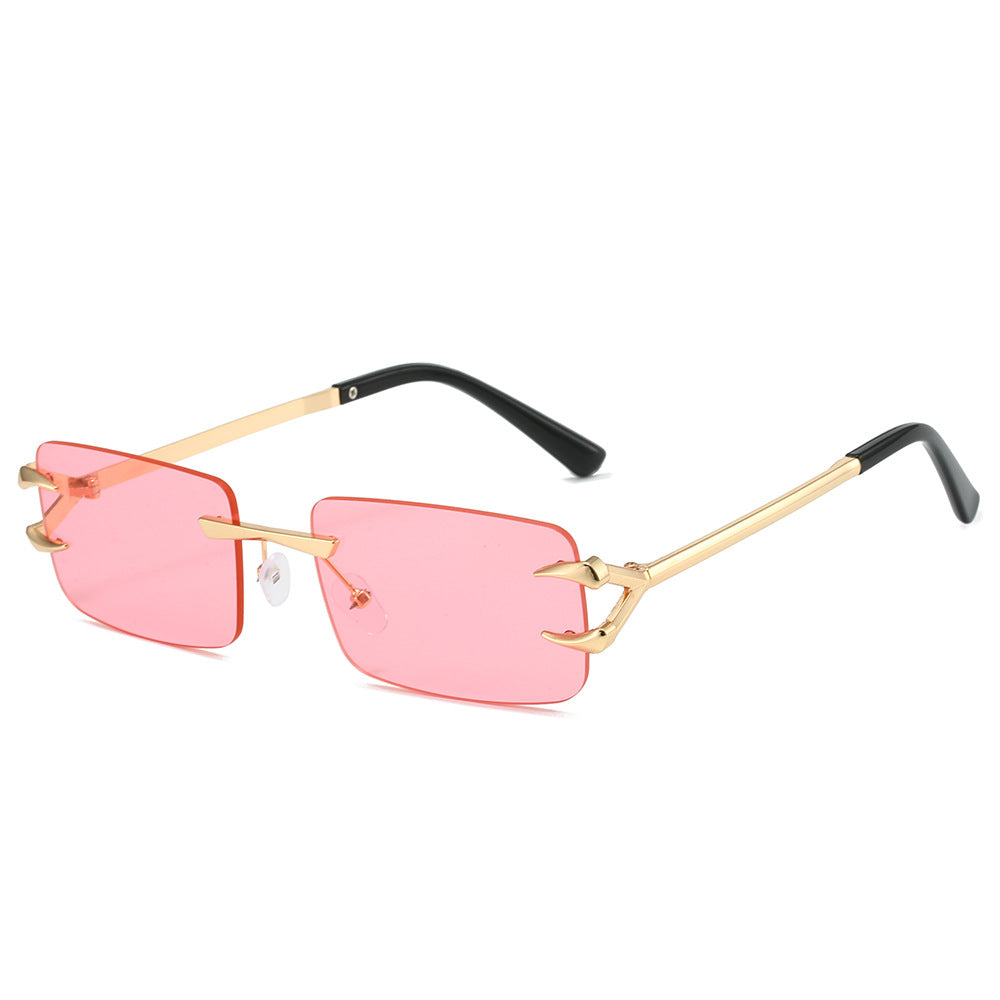 Damen futuristische Sonnenbrille mit innovativem Gestell und witterungsbeständigen Gläsern Karnz