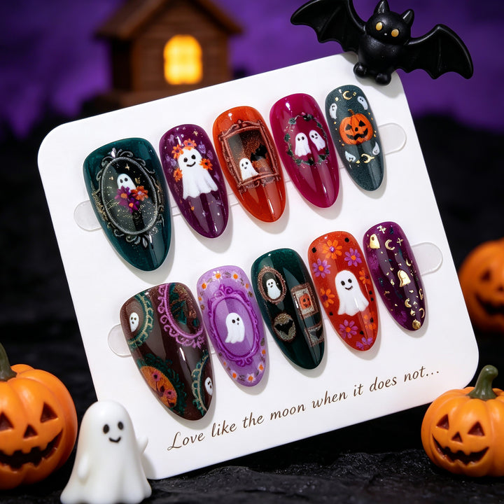 Halloween-Themen Dekorative Press-On Nagelset Karnz