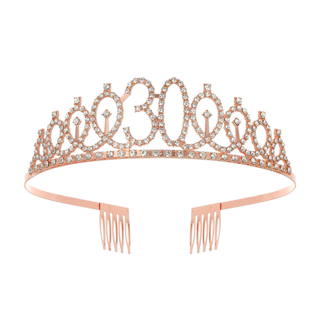 Damen Kristallverzierte Tiara mit elegantem Design Karnz