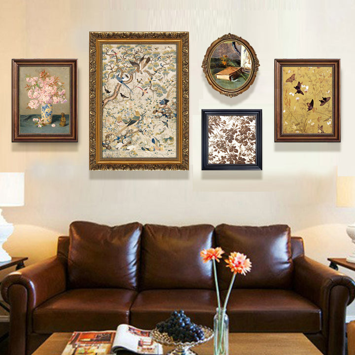 Elegante Vintage Stil Gerahmter Kunstdruck