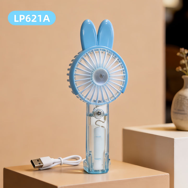 Unisex Tragbarer Handventilator mit niedlichem Hasenmotiv Karnz