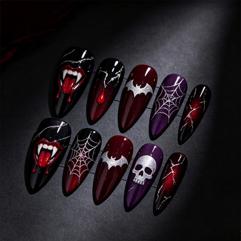 Halloween Kunstnagelset mit gruseligen Halloween-Motiven Karnz