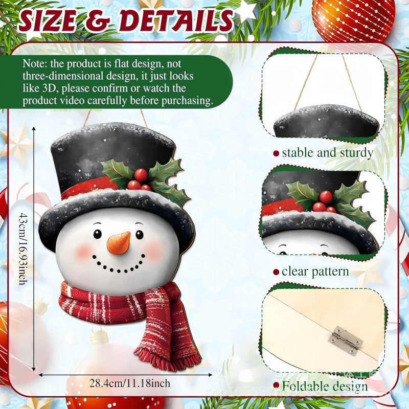 Dekoratives Holzschild mit Wintermotiven Karnz