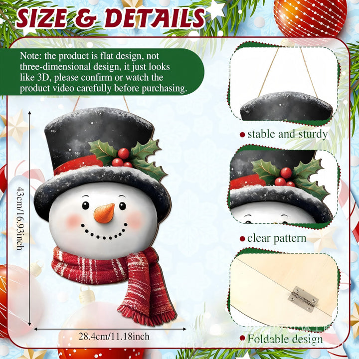 Dekoratives Holzschild mit Wintermotiven Karnz