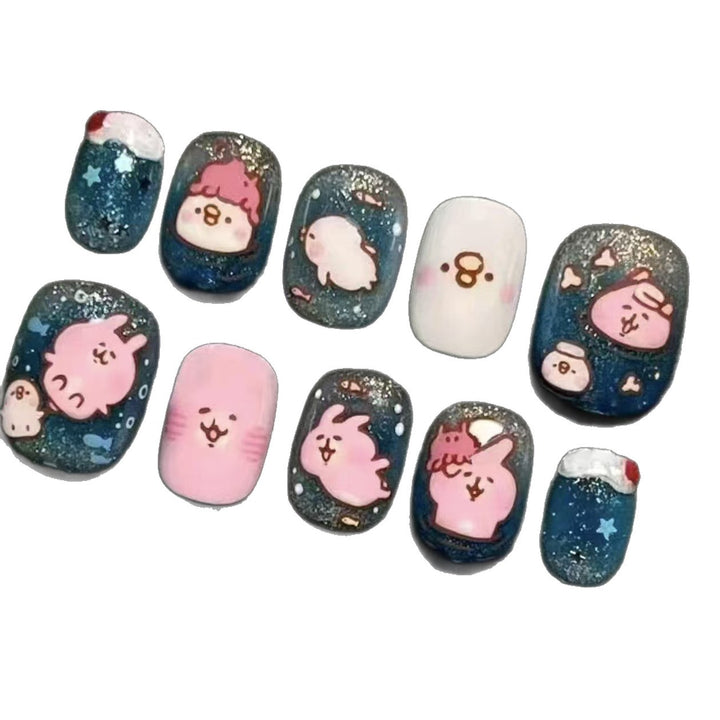 Cartoon-Charakter-Nagelkunst-Set Karnz