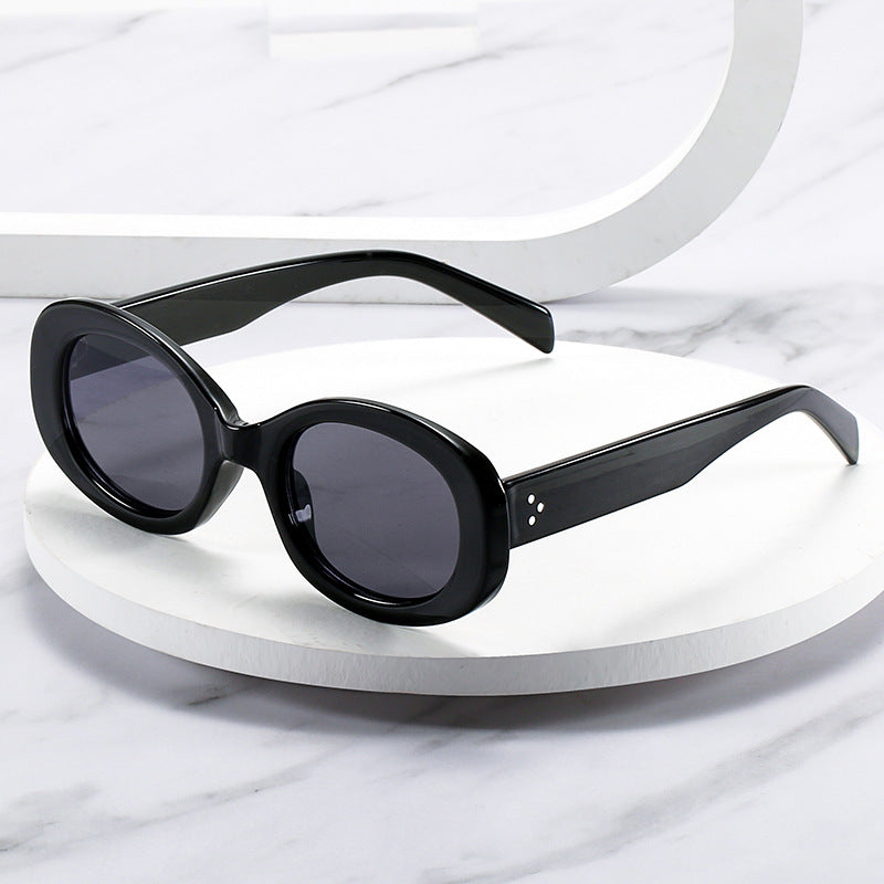 Vintage-Stil Ovalrahmen Sonnenbrille Karnz
