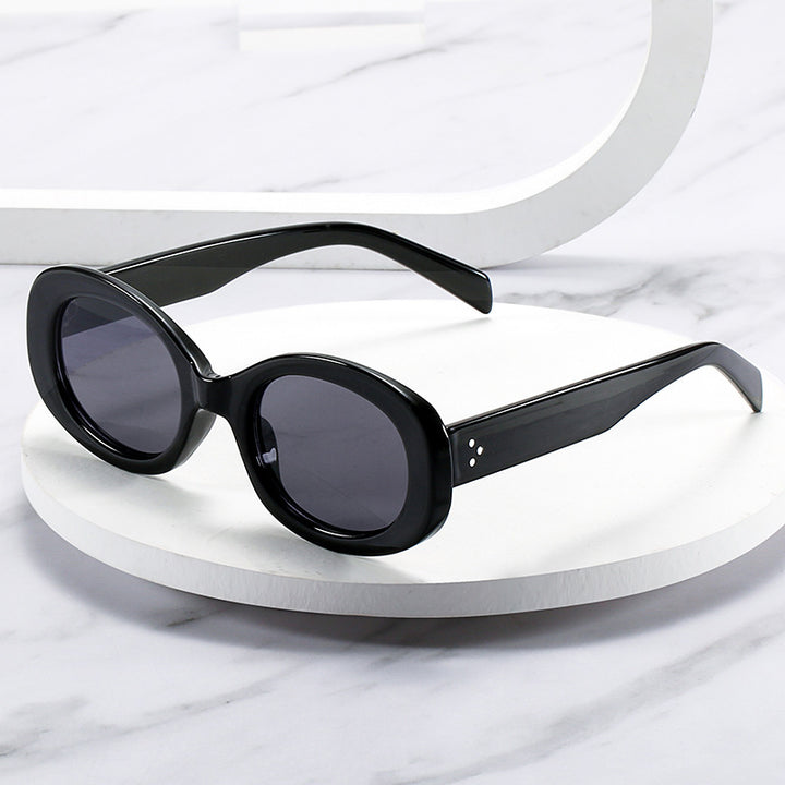 Vintage-Stil Ovalrahmen Sonnenbrille Karnz
