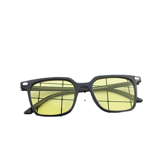 Damen moderne quadratische Sonnenbrille mit minimalistischer Rahmenstruktur Karnz