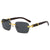 Damen modische quadratische Sonnenbrille mit goldenen Akzenten Karnz