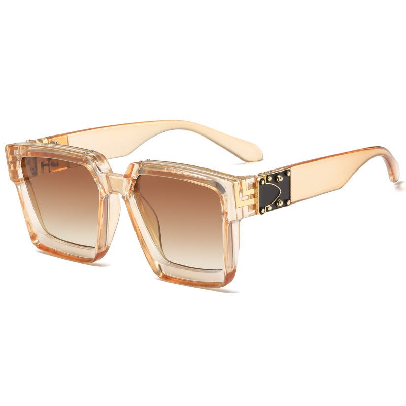 Damen quadratische Designer-Sonnenbrille mit auffälligem Rahmen Karnz